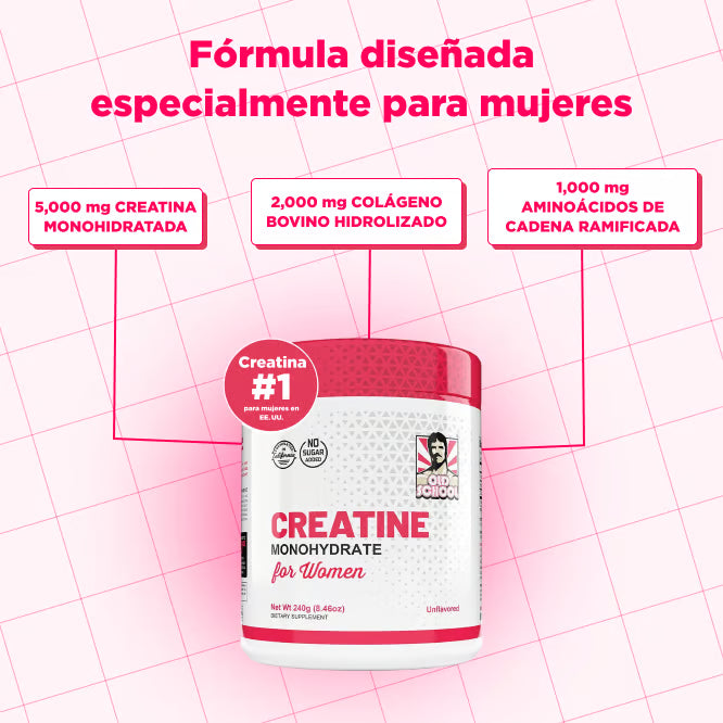 Old School - Creatina para Mujer con Colágeno y Aminoacidos - 30 Servicios