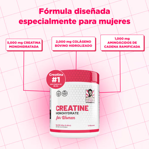 Old School - Creatina para Mujer con Colágeno y Aminoacidos - 30 Servicios