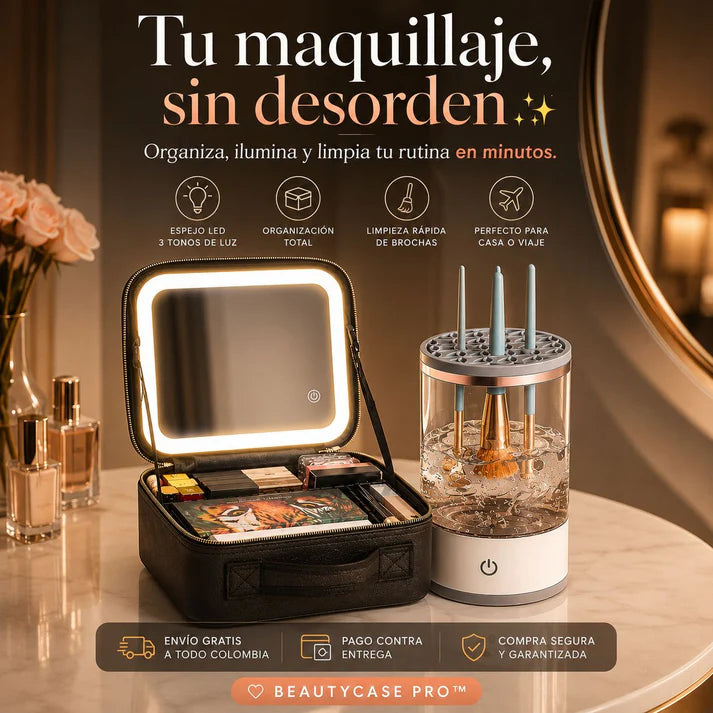Cosmetiquera Inteligente Espejo LED  + Lavabrochas