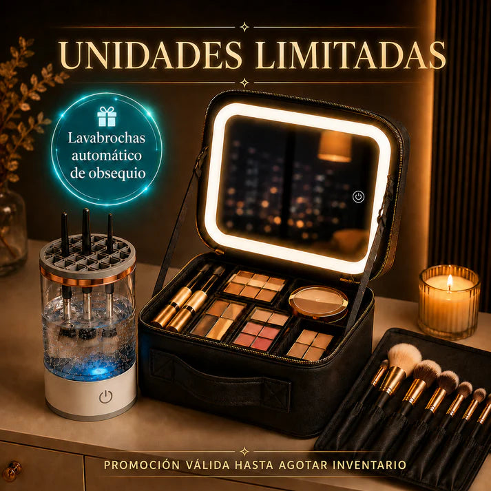 Cosmetiquera Inteligente Espejo LED  + Lavabrochas