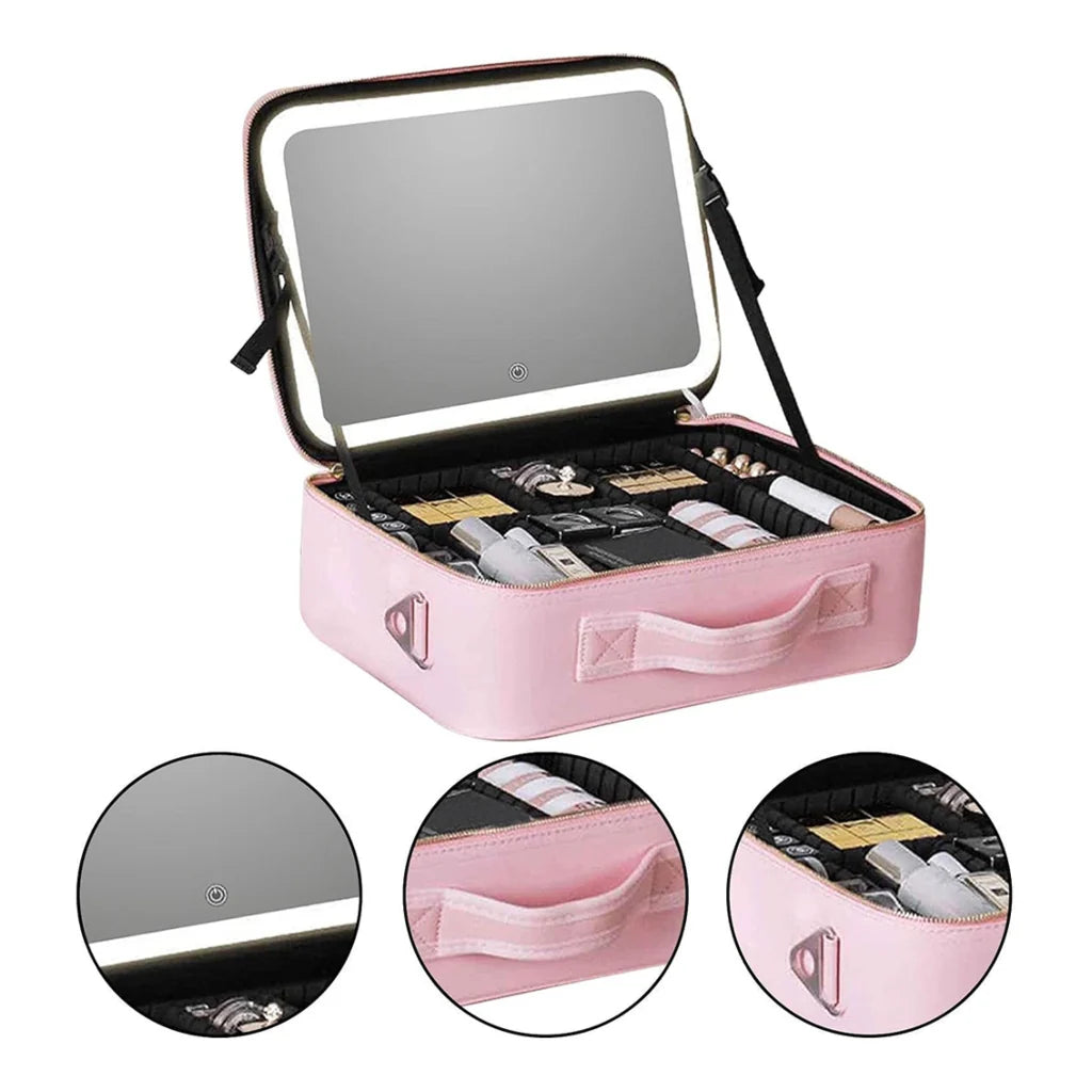 Cosmetiquera Inteligente Espejo LED  + Lavabrochas